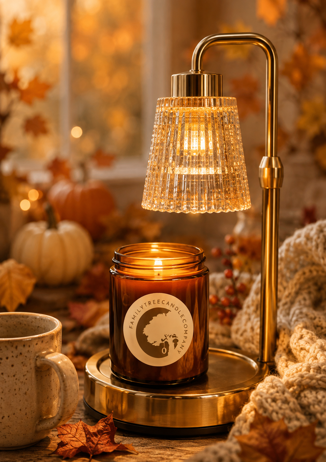 Luxury heated lamp warmer